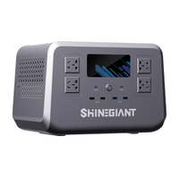 Shinegiant SG500P I Ricarica wireless I Stazione di alimentazione portatile con batteria LiFePO4 da 500 W 500 Wh